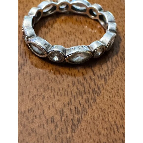 Pandora 925 ALE Sterling Silver Marquise & Round Eternity Band Ring Clear CZ  Si - Picture 5 of 16